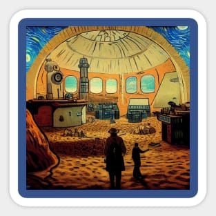 Starry Night in Mos Eisley Tatooine Sticker